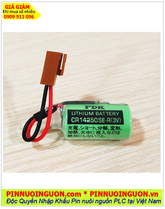 FDK CR14250SE-R; Pin nuôi nguồn PLC FDK CR14250SER1/2AA 850mAh chính hãng _Xuất xứ NHẬT
